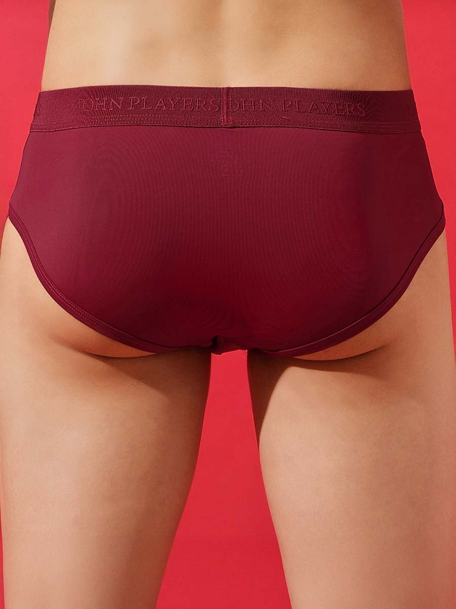 Maroon Solid Adaptive Briefs