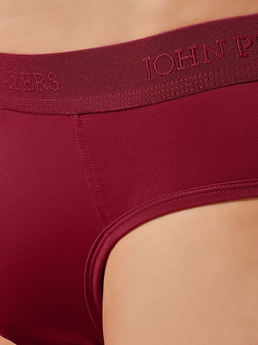 Maroon Solid Adaptive Briefs