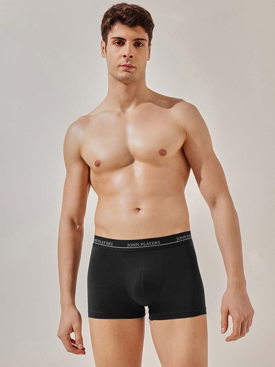 Pack of 2 - Multi-Color Cotton Trunks with Printed Logo Waistband