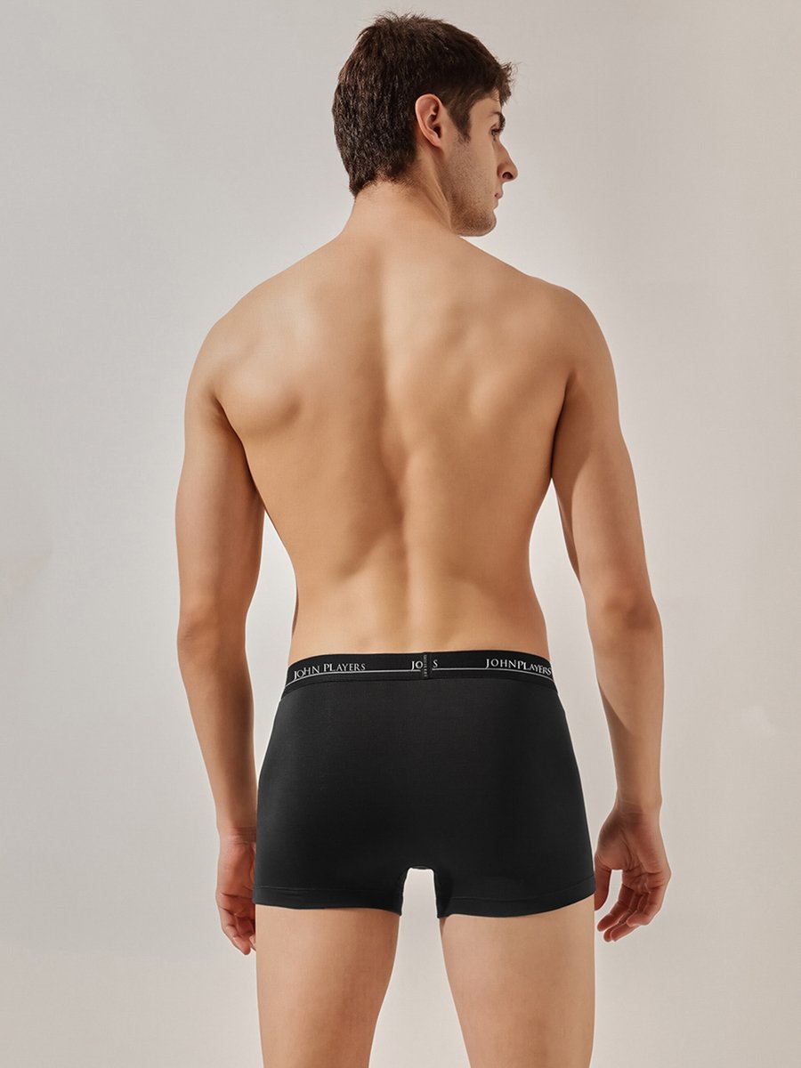 Pack of 2 - Multi-Color Cotton Trunks with Printed Logo Waistband