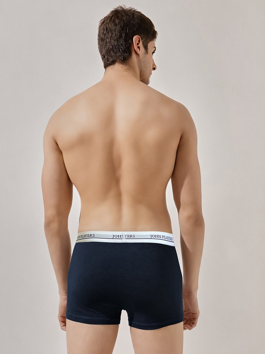 Pack of 2 - Multi-Color Cotton Trunks with Printed Logo Waistband