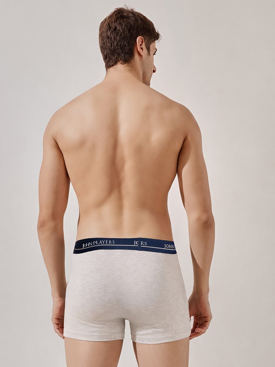Pack of 2 - Multi-Color Cotton Trunks with Printed Logo Waistband