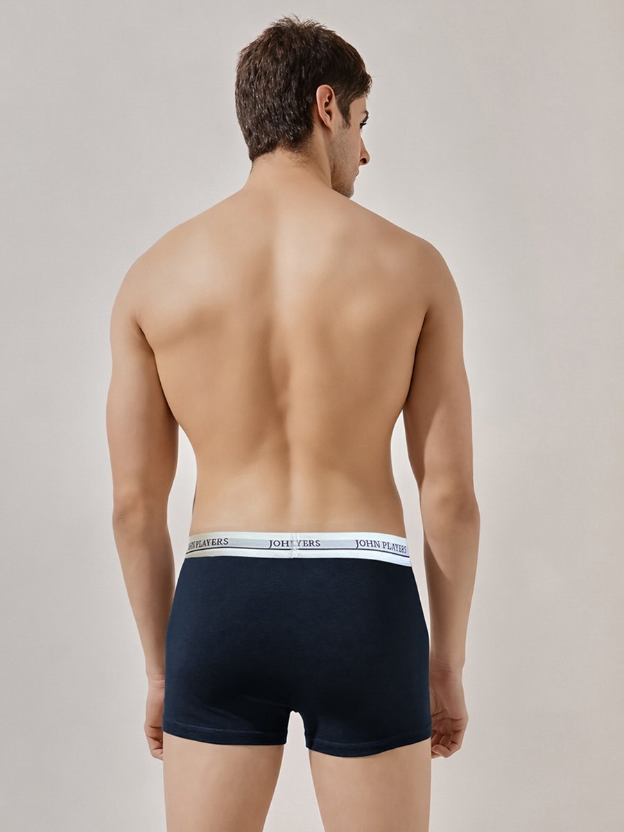 Pack of 2 - Multi-Color Cotton Trunks with Printed Logo Waistband