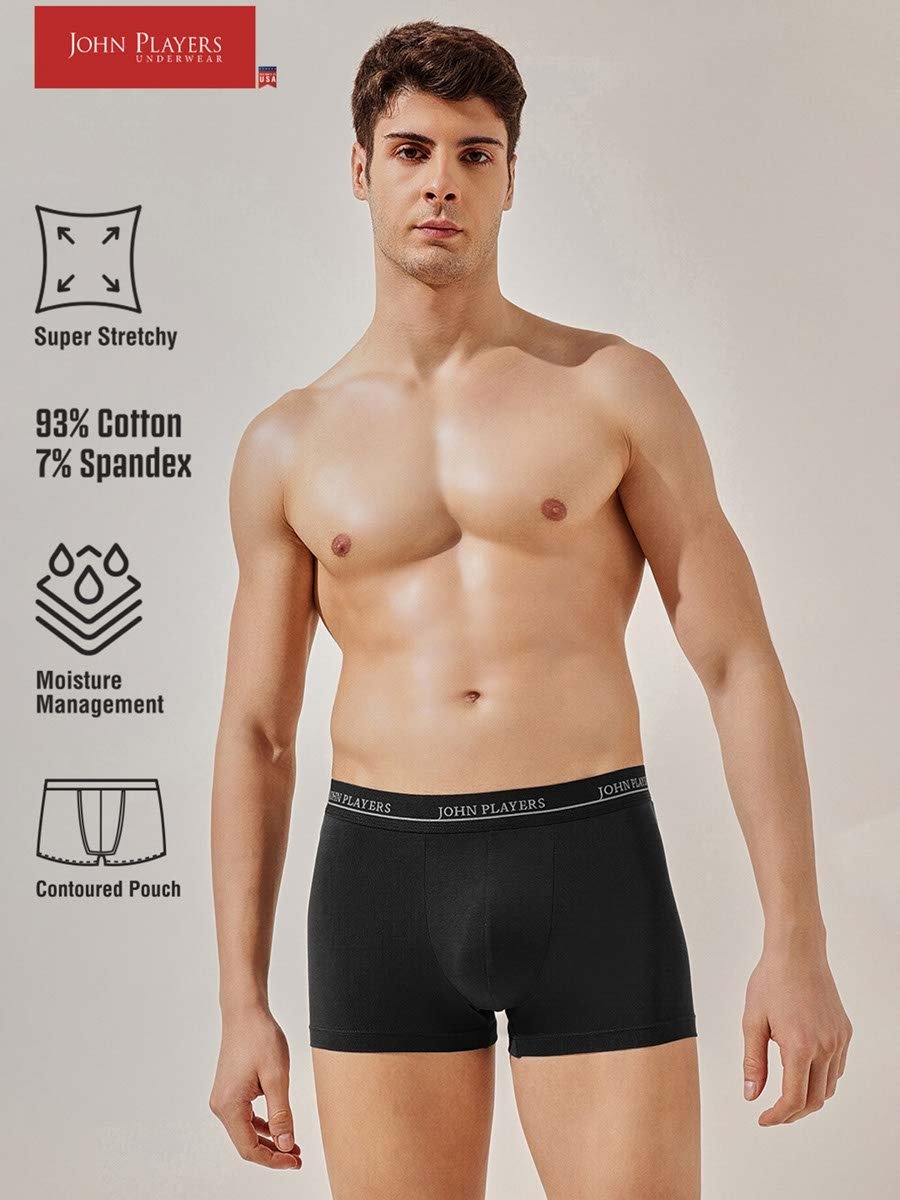 Pack of 2 - Multi-Color Cotton Trunks with Printed Logo Waistband