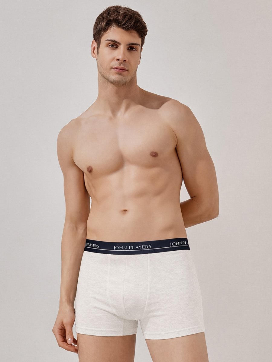 Pack of 2 - Multi-Color Cotton Trunks with Printed Logo Waistband