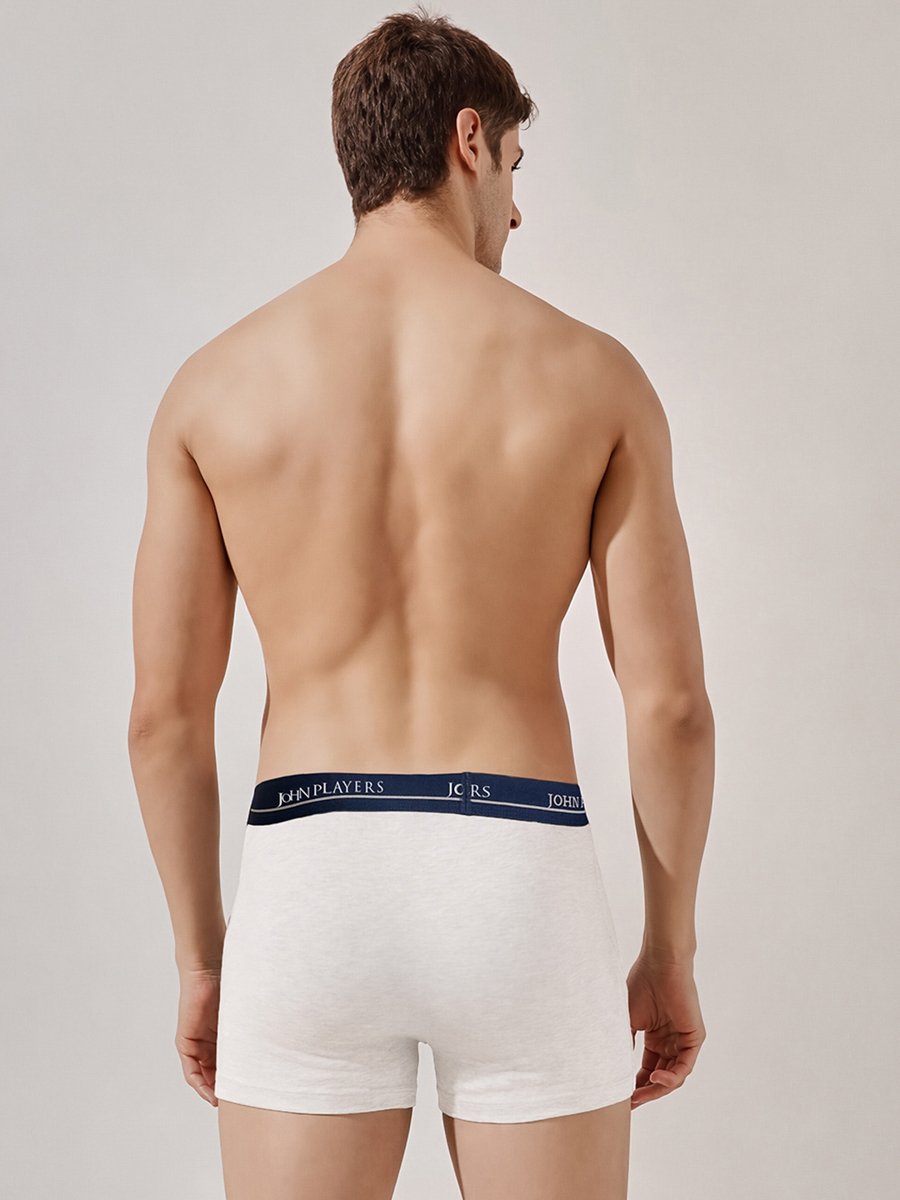 Pack of 2 - Multi-Color Cotton Trunks with Printed Logo Waistband