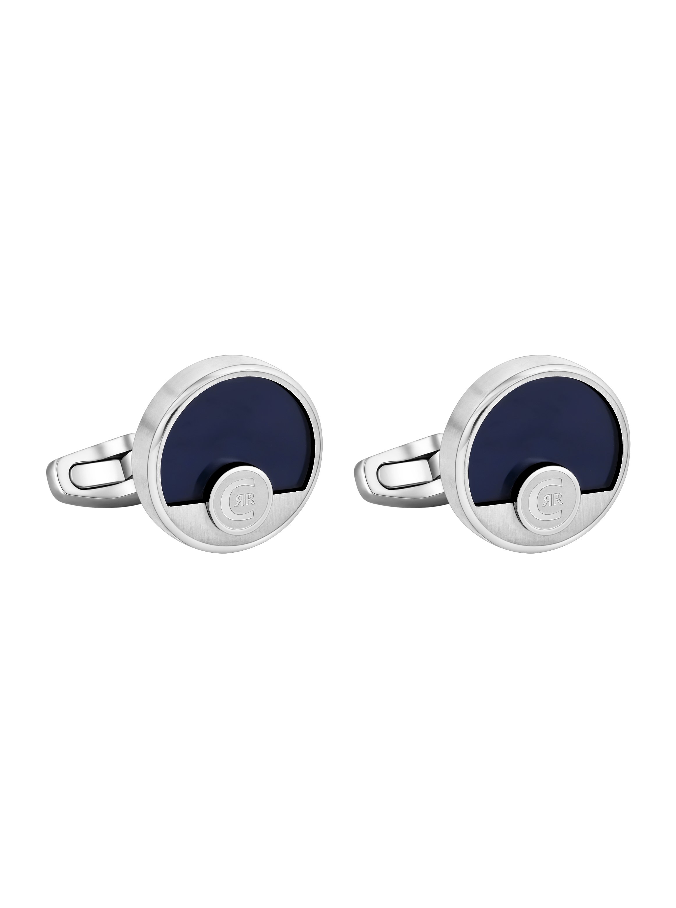 Fabio Men Stainless Steel Round Cufflinks