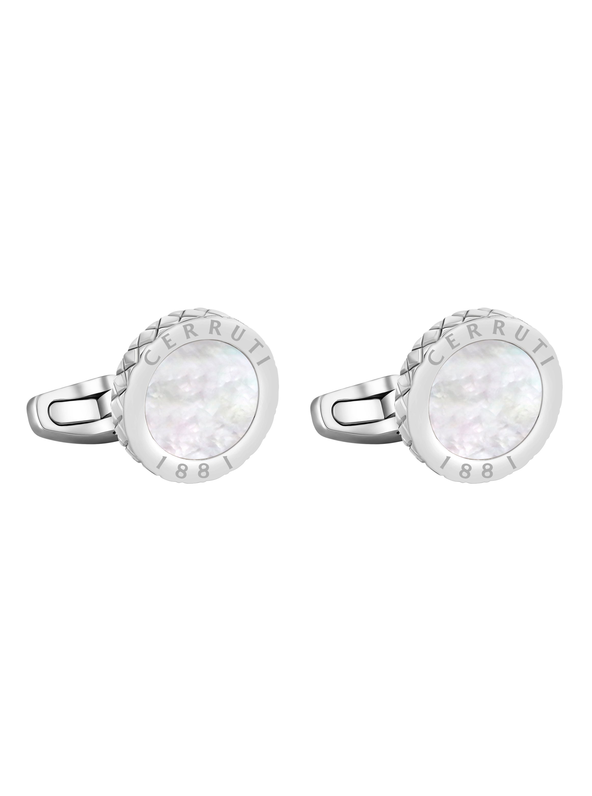 Pietro Men Stainless Steel Round Cufflinks