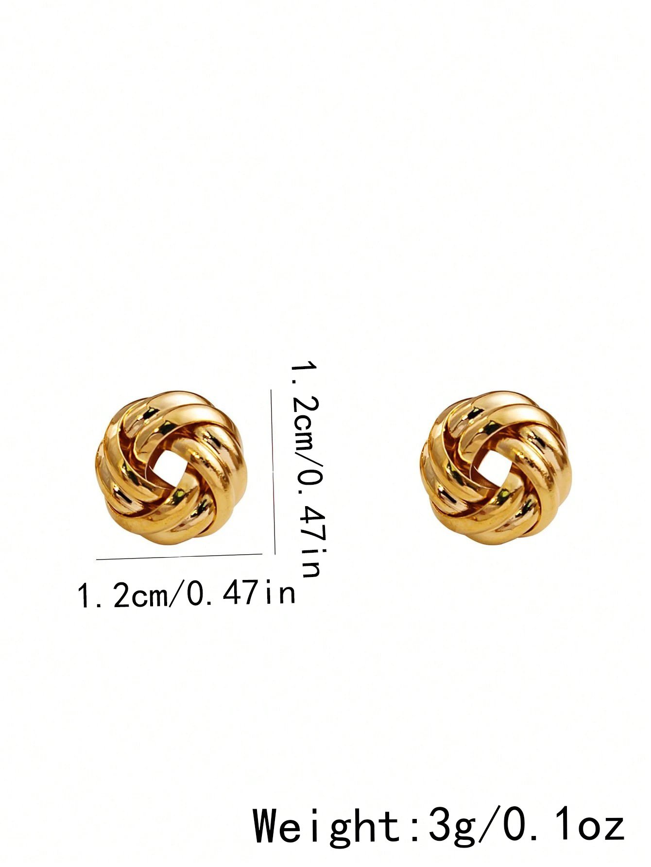 1 pair of metal wind spiral earrings