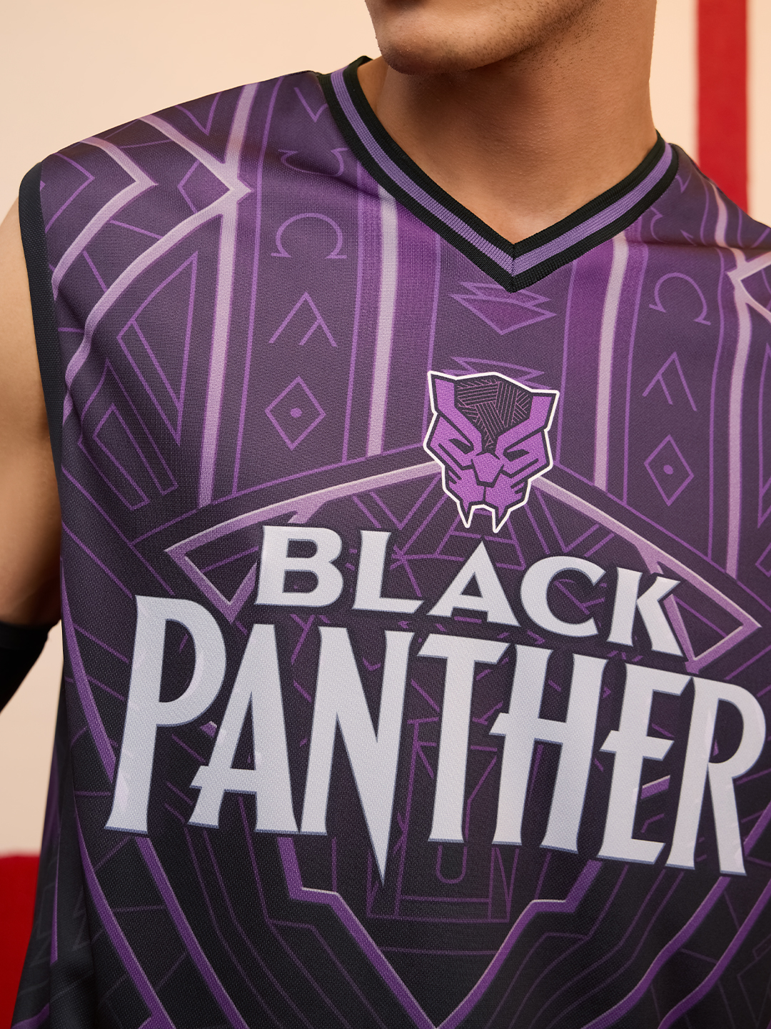 Men Black Panther Wakanda Forever Purple Vest