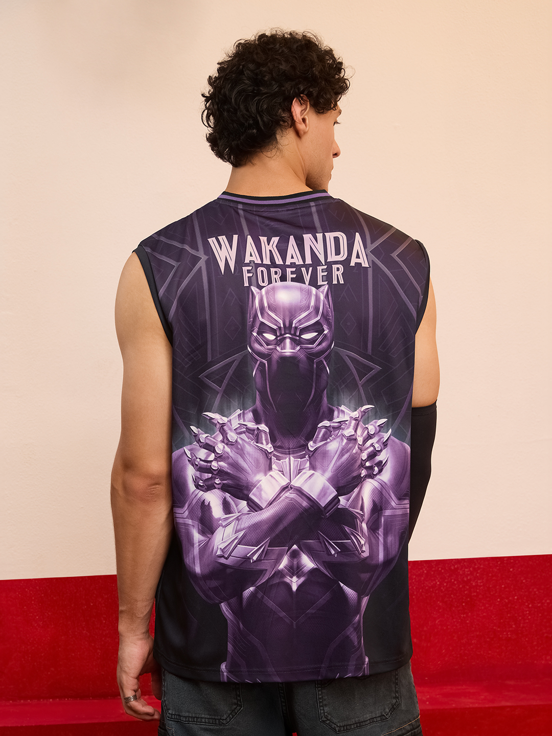 Men Black Panther Wakanda Forever Purple Vest