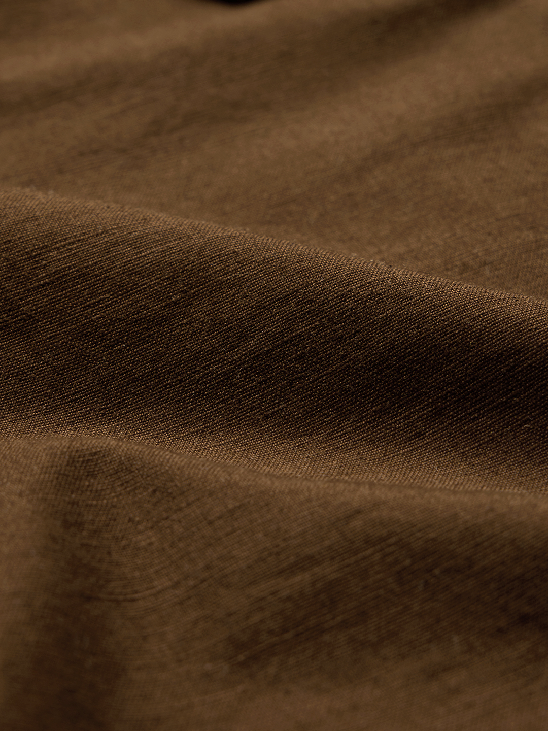 Brown Linen Blend Long Sleeve Regular Fit Shirt