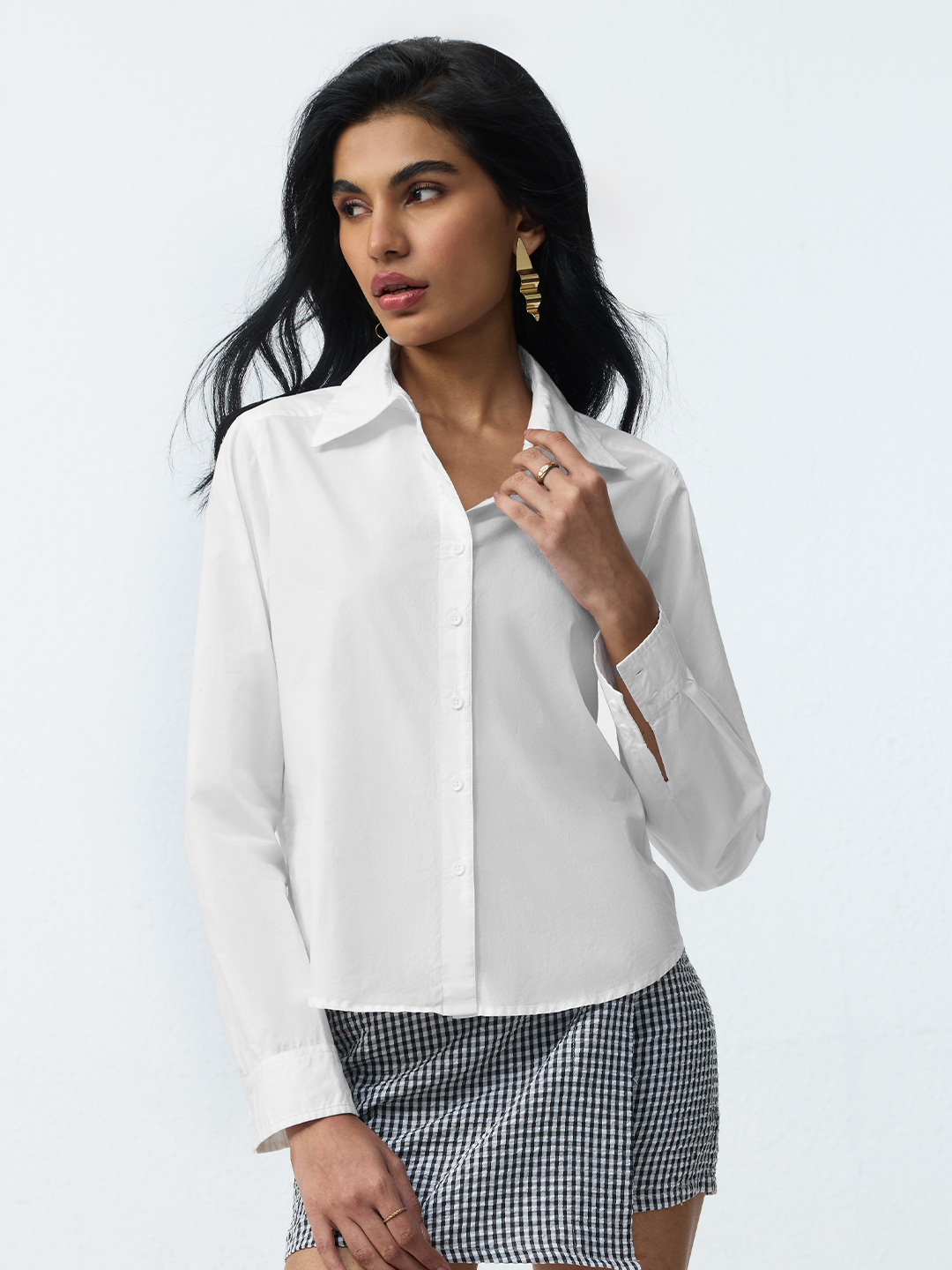 White Long Sleeve Regular Fit Classic Shirt