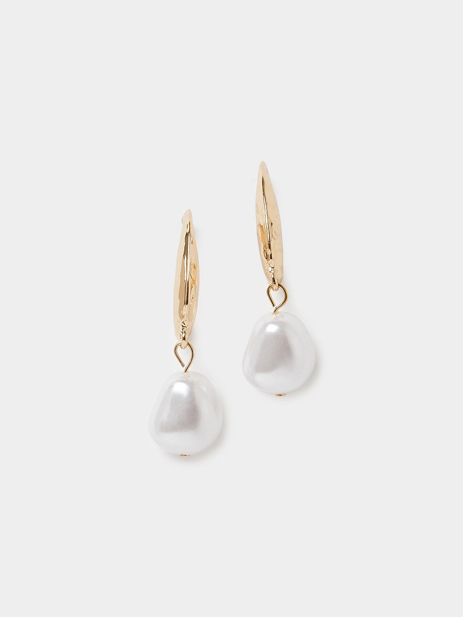 Faux Baroque Pearl Drop Earrings