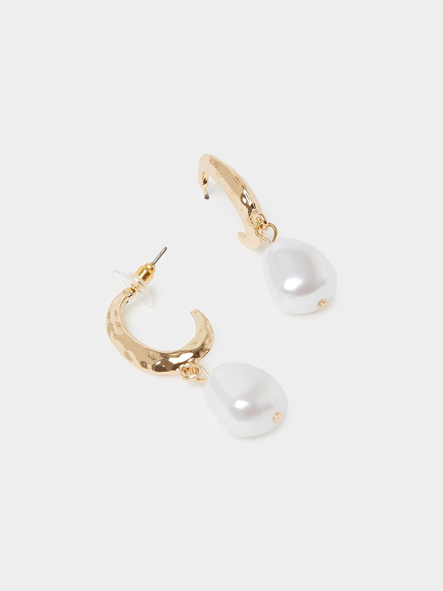 Faux Baroque Pearl Drop Earrings