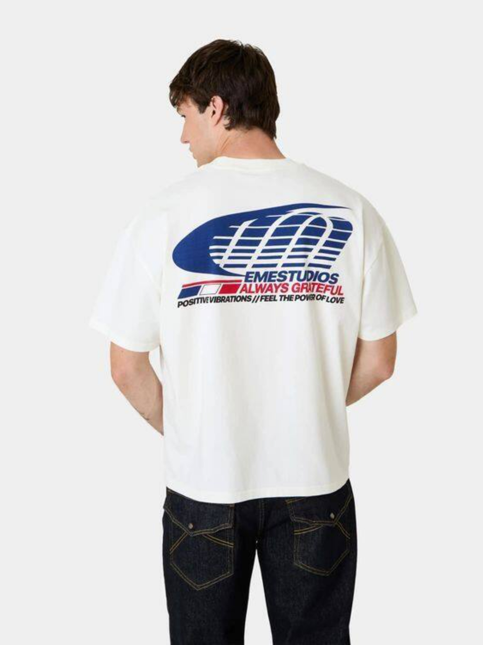 Men White Round Neck Short Sleeve T-Shirt with Conversational Print