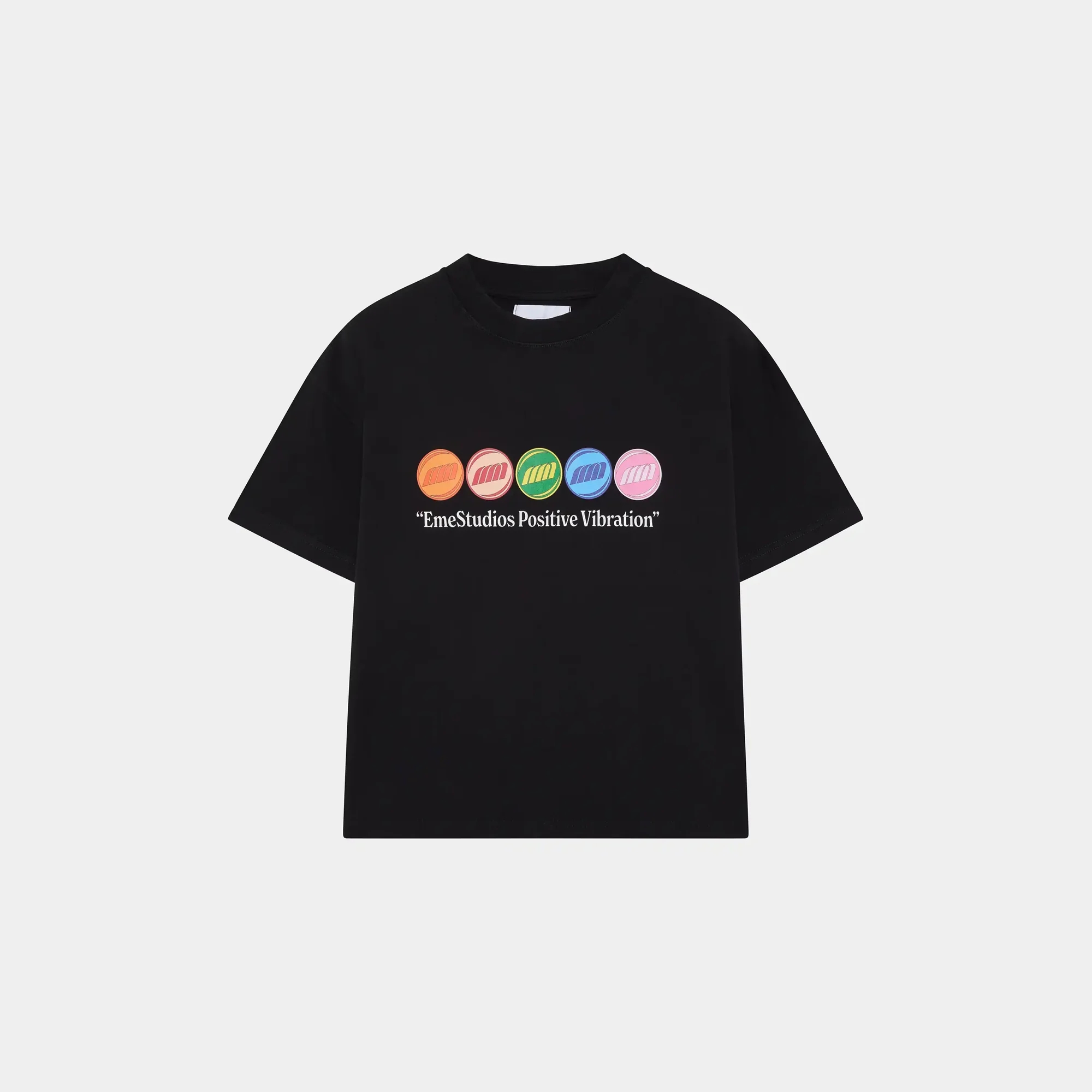 Black Graphic Print Short Sleeve Round Neck T-Shirt