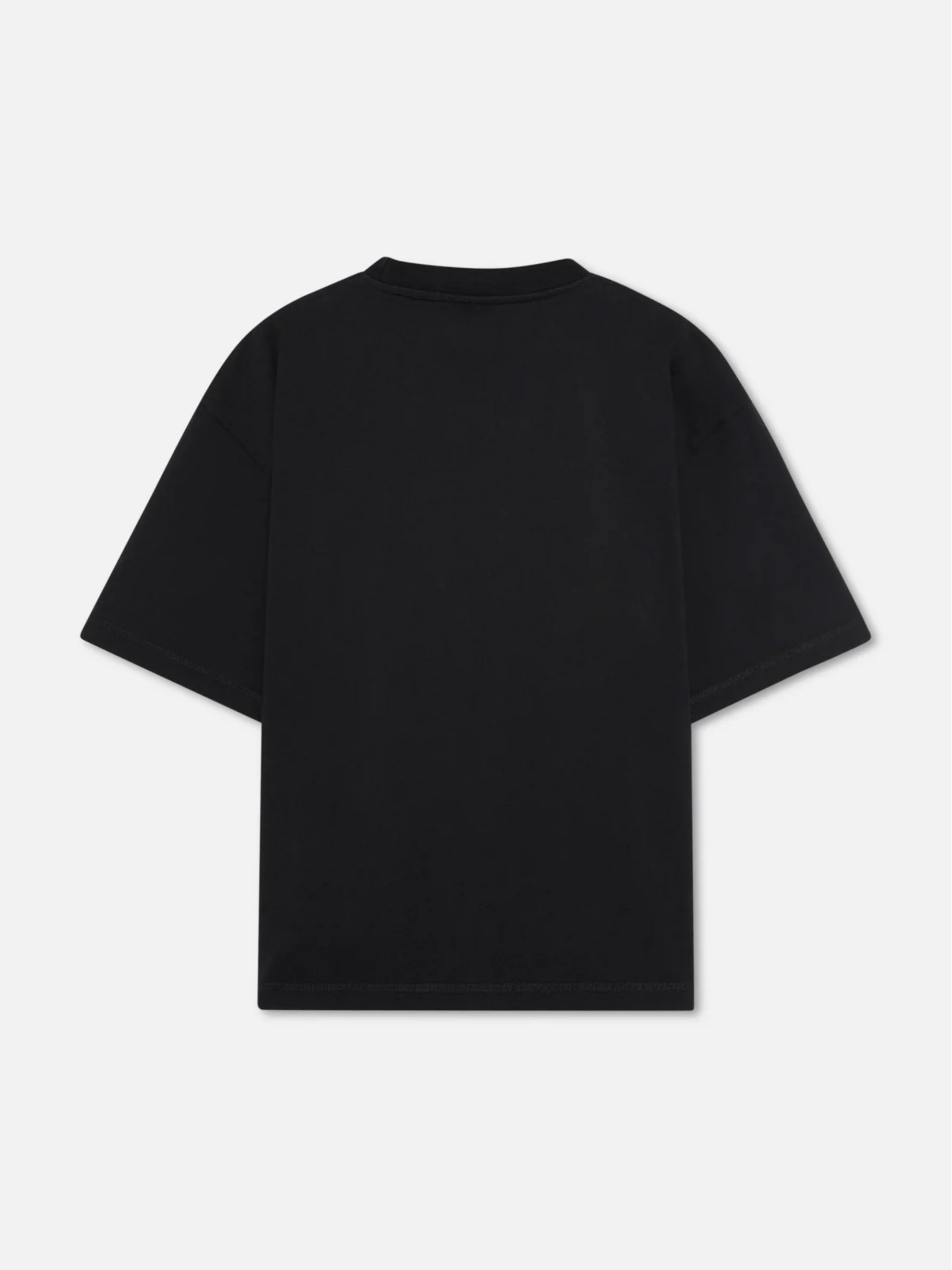 Black Graphic Print Short Sleeves Cotton Regular Fit T-Shirt
