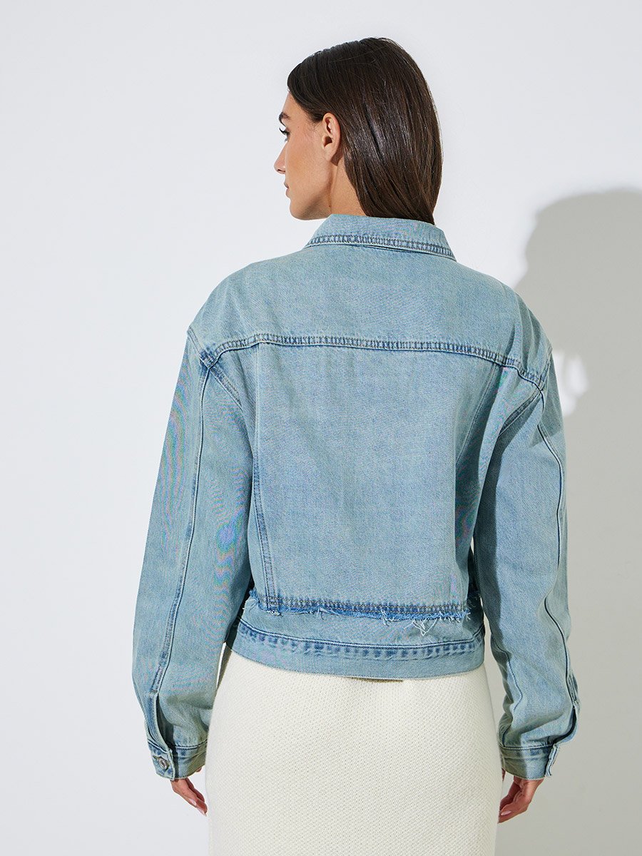 Regular Fit Light Wash Denim Jacket