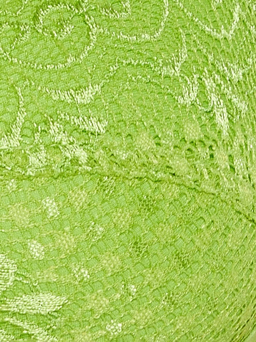 Neon Green Non-Padded Non-Wired Lace Full Coverage Bra