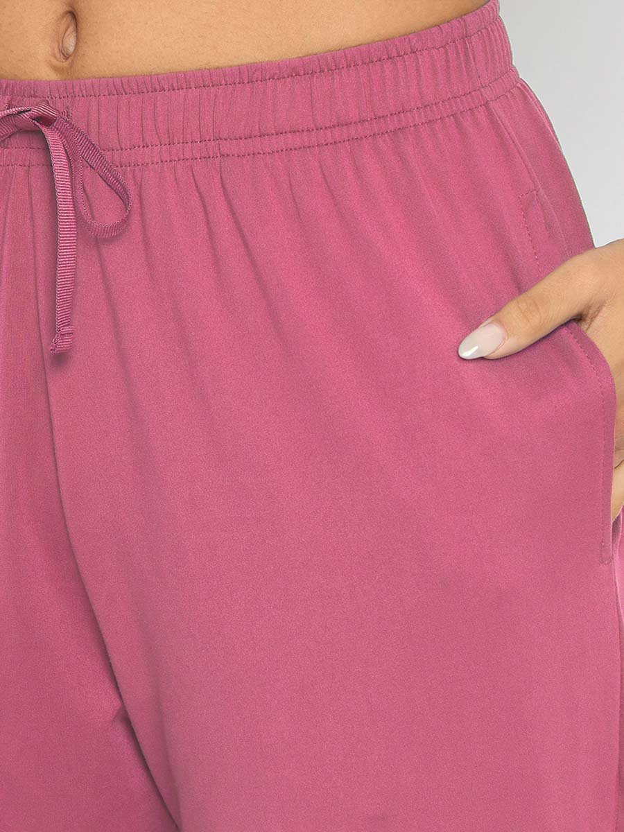 Peplum Top & Pyjama Set in Dark Purple