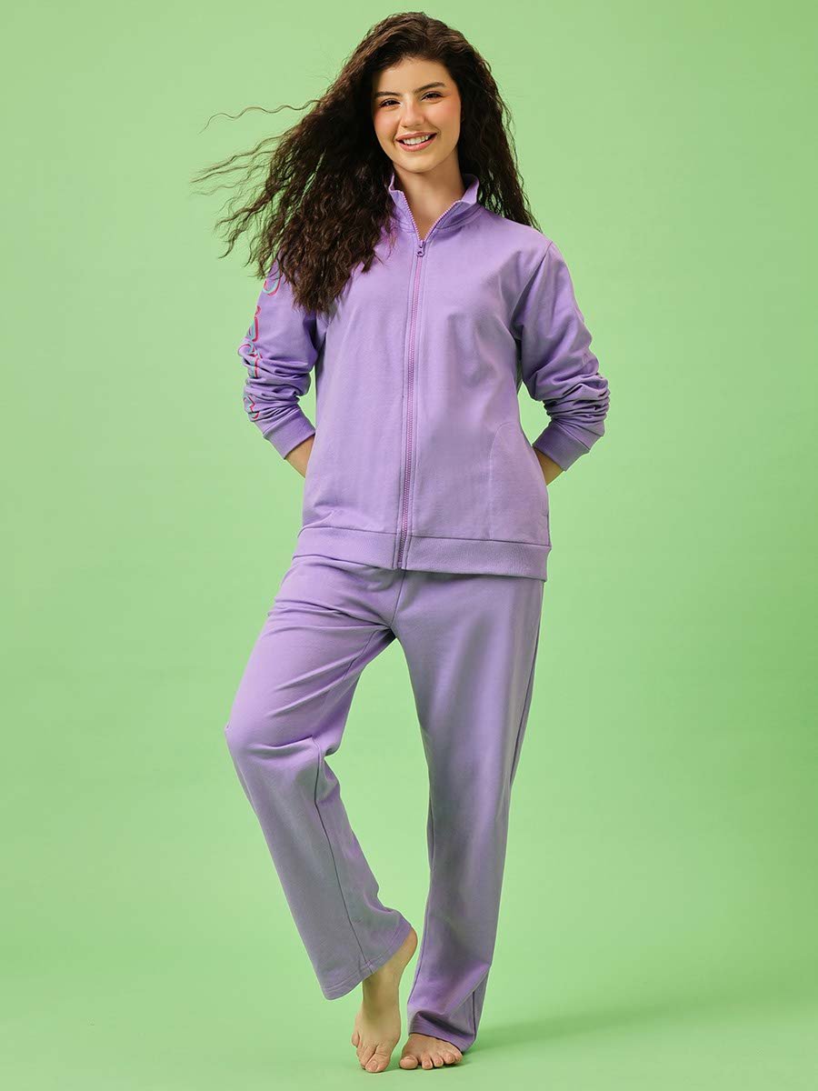 Lilac Mickey Mouse Print Top and Pants Pyjama Set