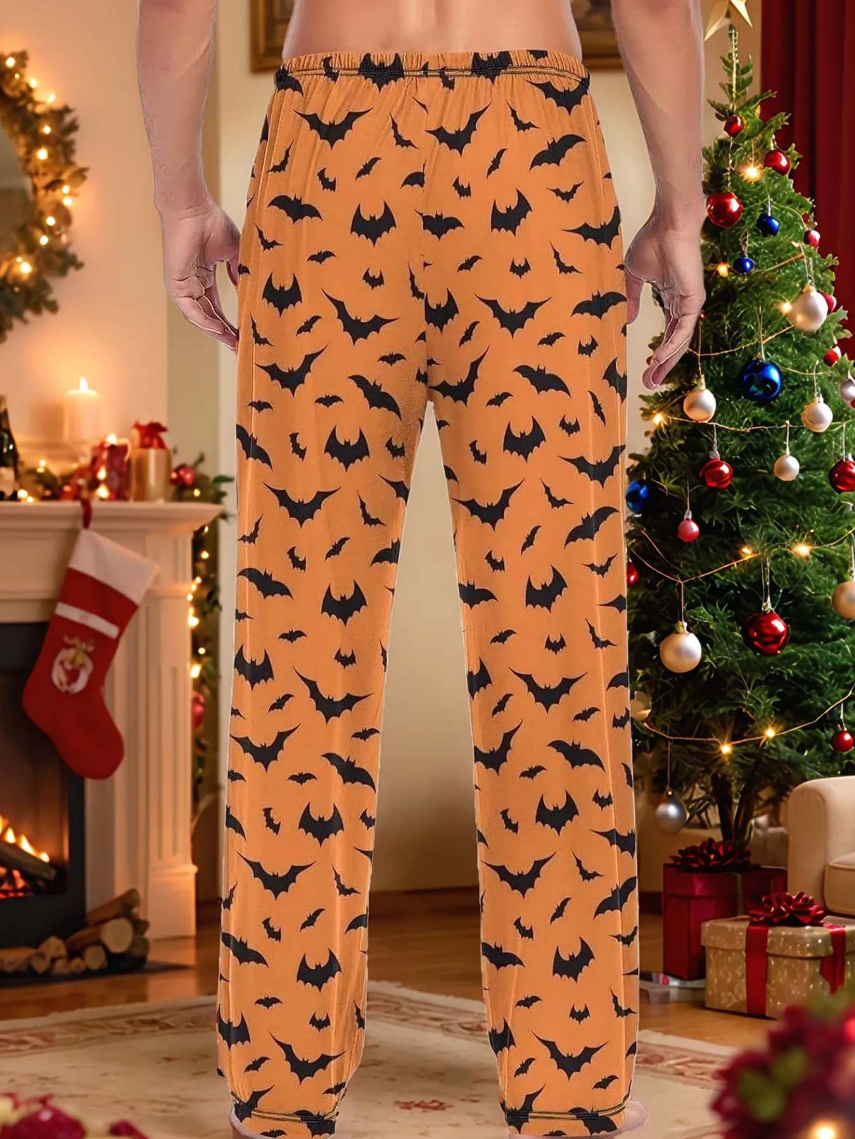 Men Bat Print Lounge Pyjama