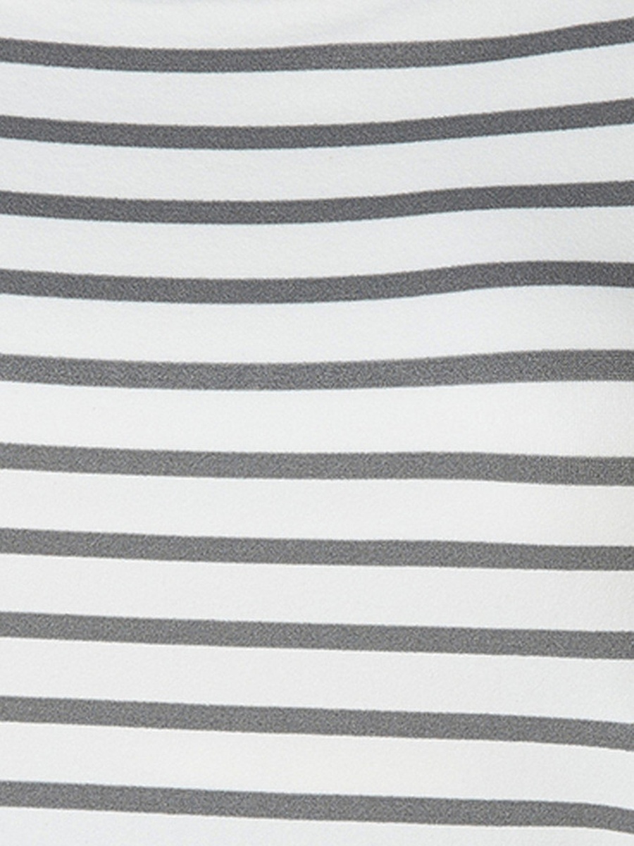 Seamless Fitted Striped T-Shirt with Square Neck