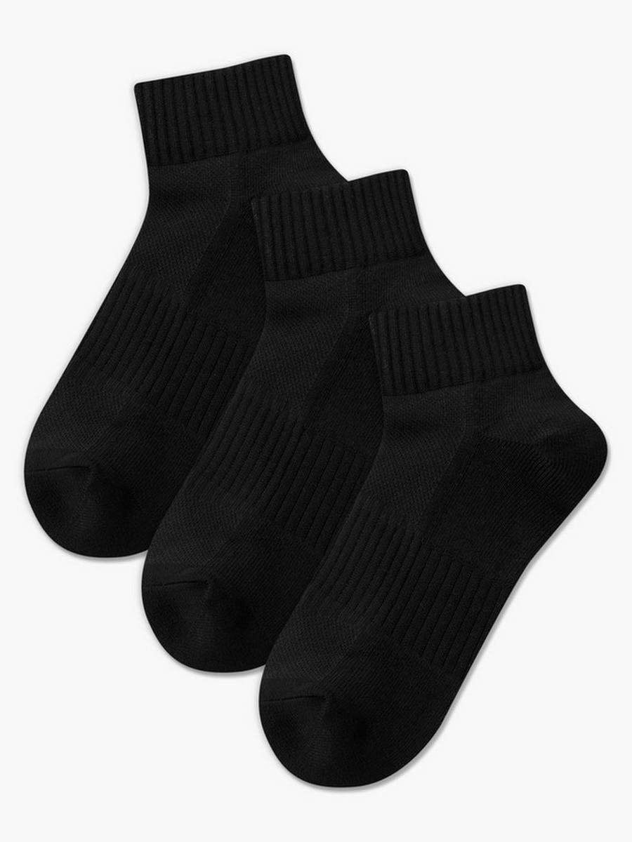 Pack of 3 Ankle Length Cotton Sports Socks