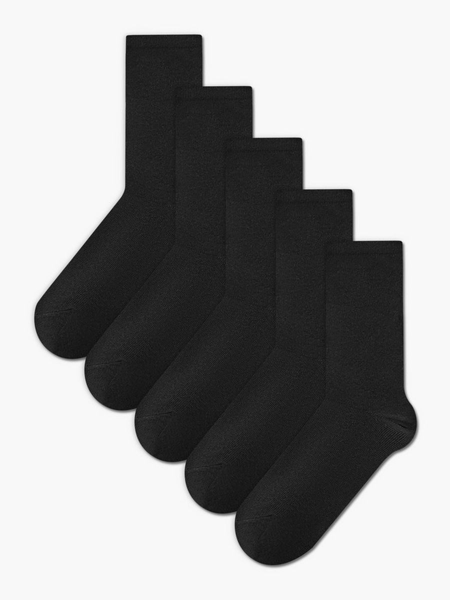 Pack of 5 Crew Length Cotton Socks