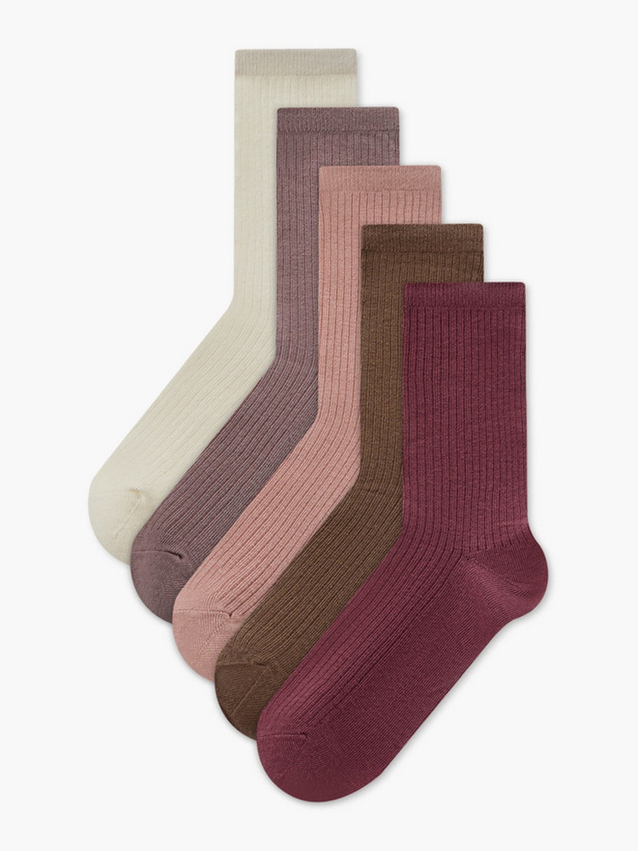 Pack of 5 Crew Length Cotton Socks