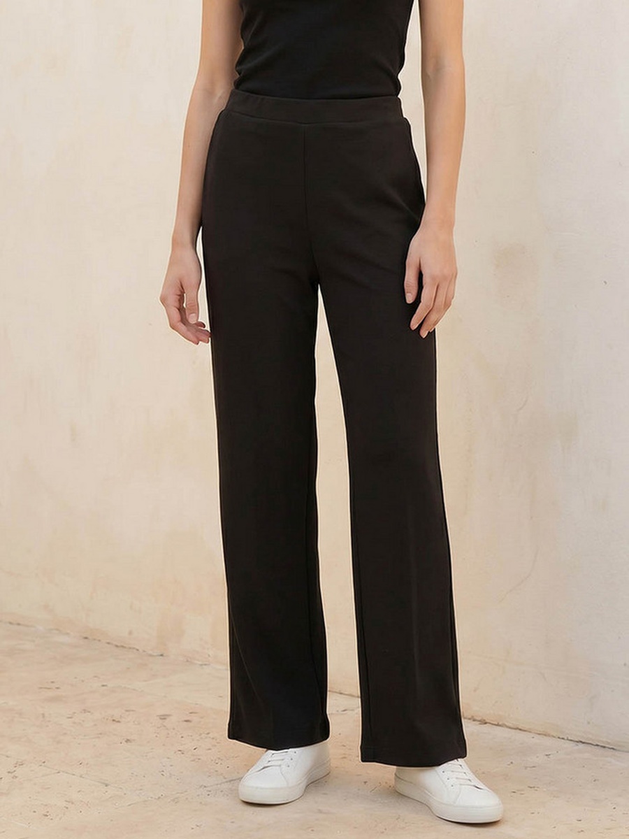 Straight Fit Mid-Rise Pants