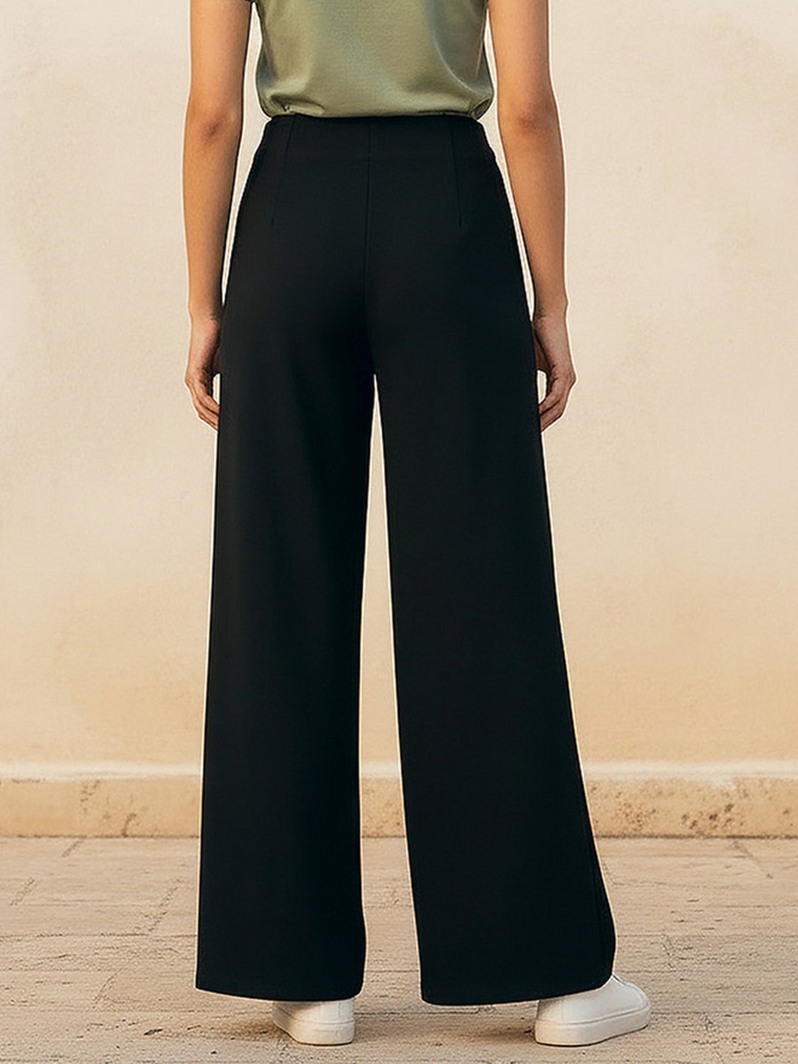 Full Length Ponte Wide Leg Pants