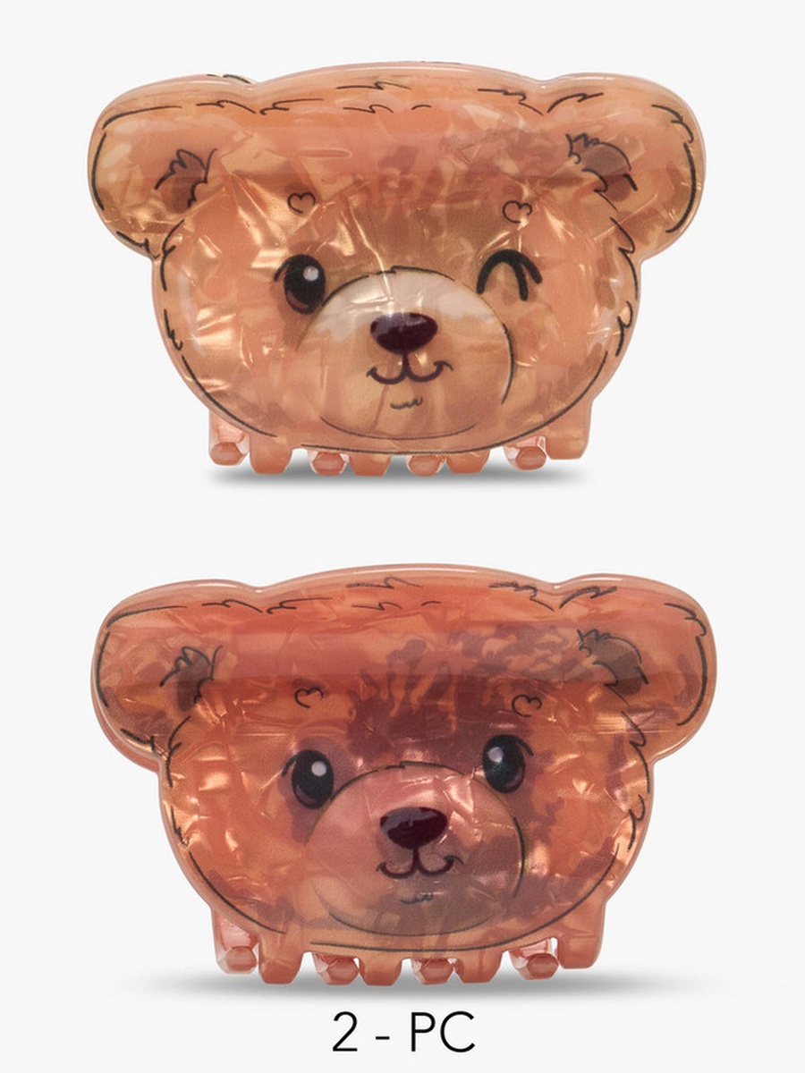 Pack of 2 Bear Hair Clamps with Glossy Finish