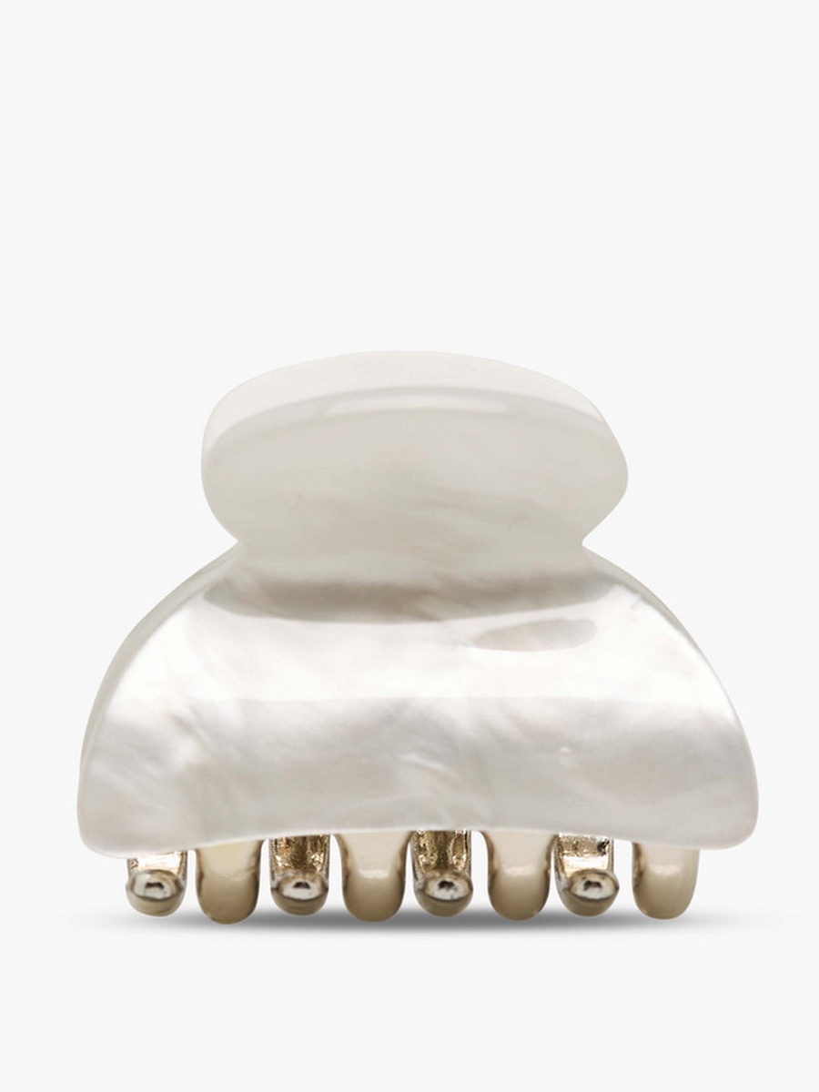 Pack of 3 Curved Hair Clamp with Marble Finish