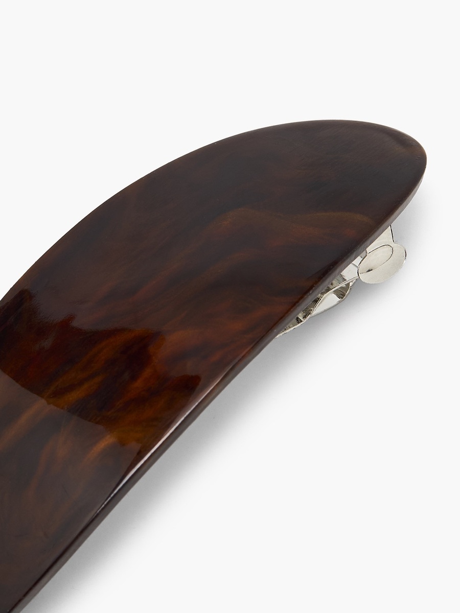 Pack of 2 Oval Barrette Hair Clip with Glossy Finish