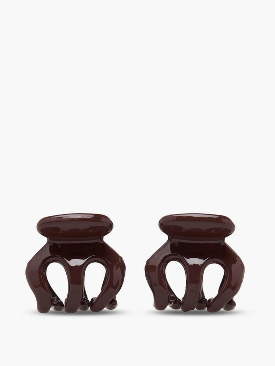 Pack of 5 Curved Hair Clamp with Slotted Design