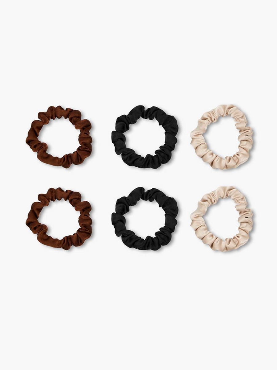 Pack of 6 Satin Hair Scrunchie