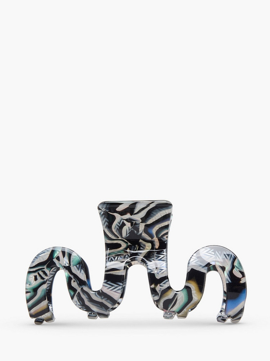 Pack of 2 Wavy Hair Clamp with Patterned Finish