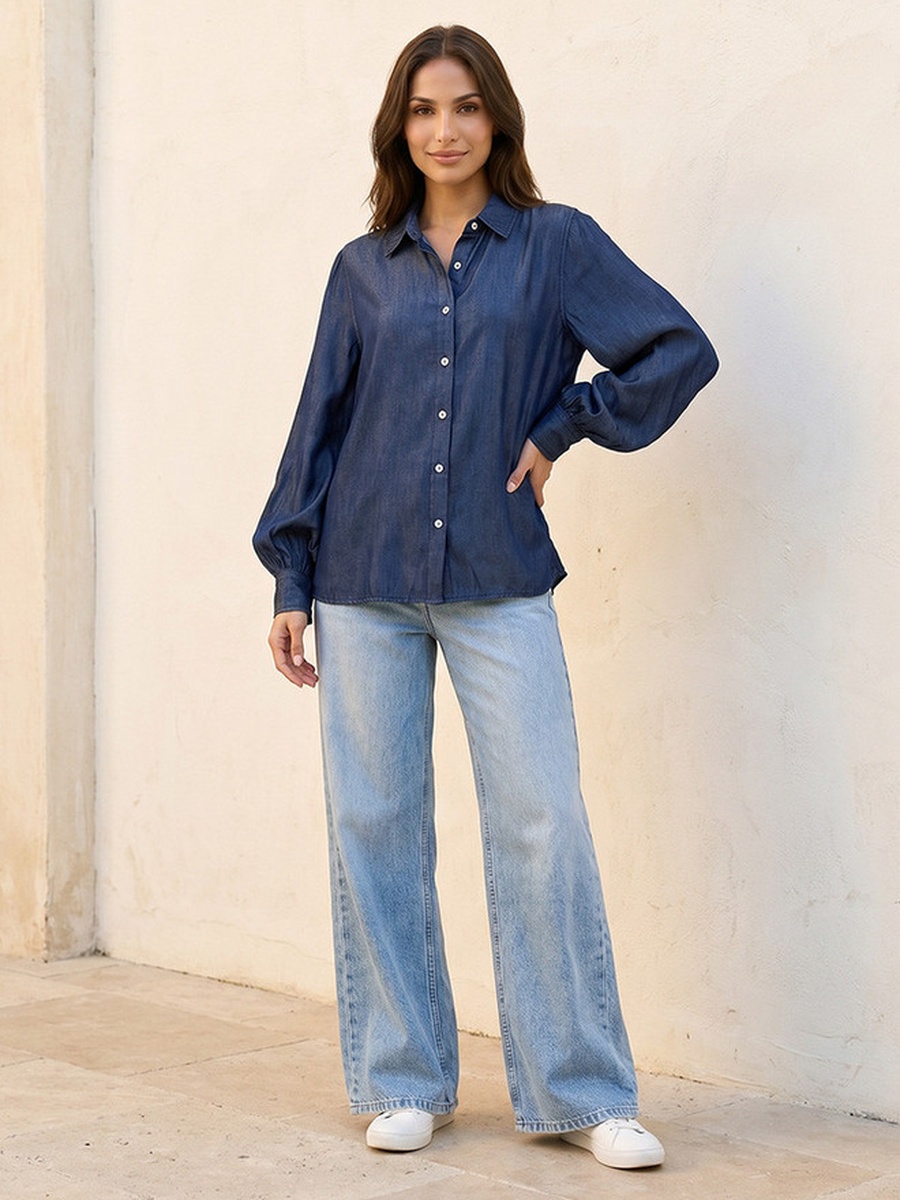 Bishop Sleeves Lyocell Shirt