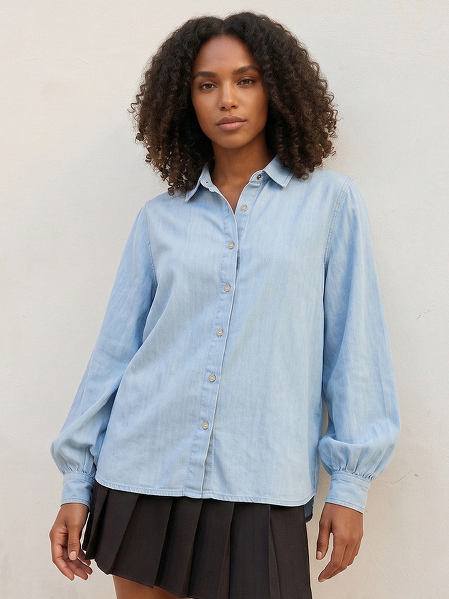 Bishop Sleeves Lyocell Shirt