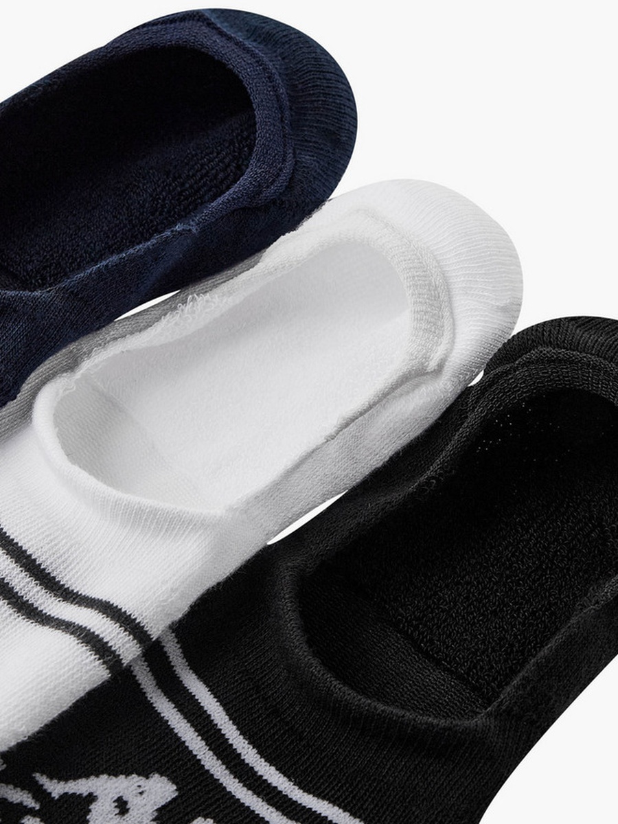 Men Half Terry Invisible Socks - Set of 3