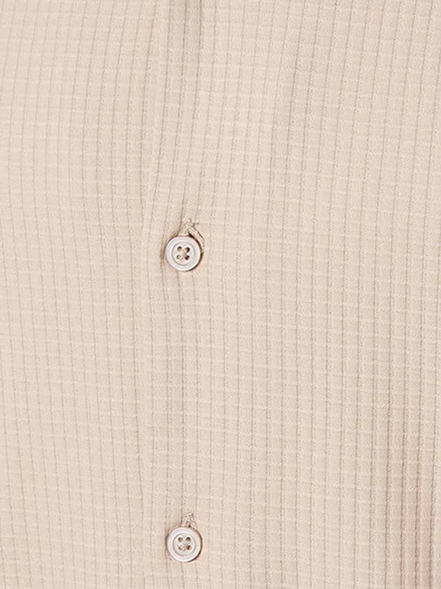 Regular Fit Camp Collar Textured Short Sleeves Shirt