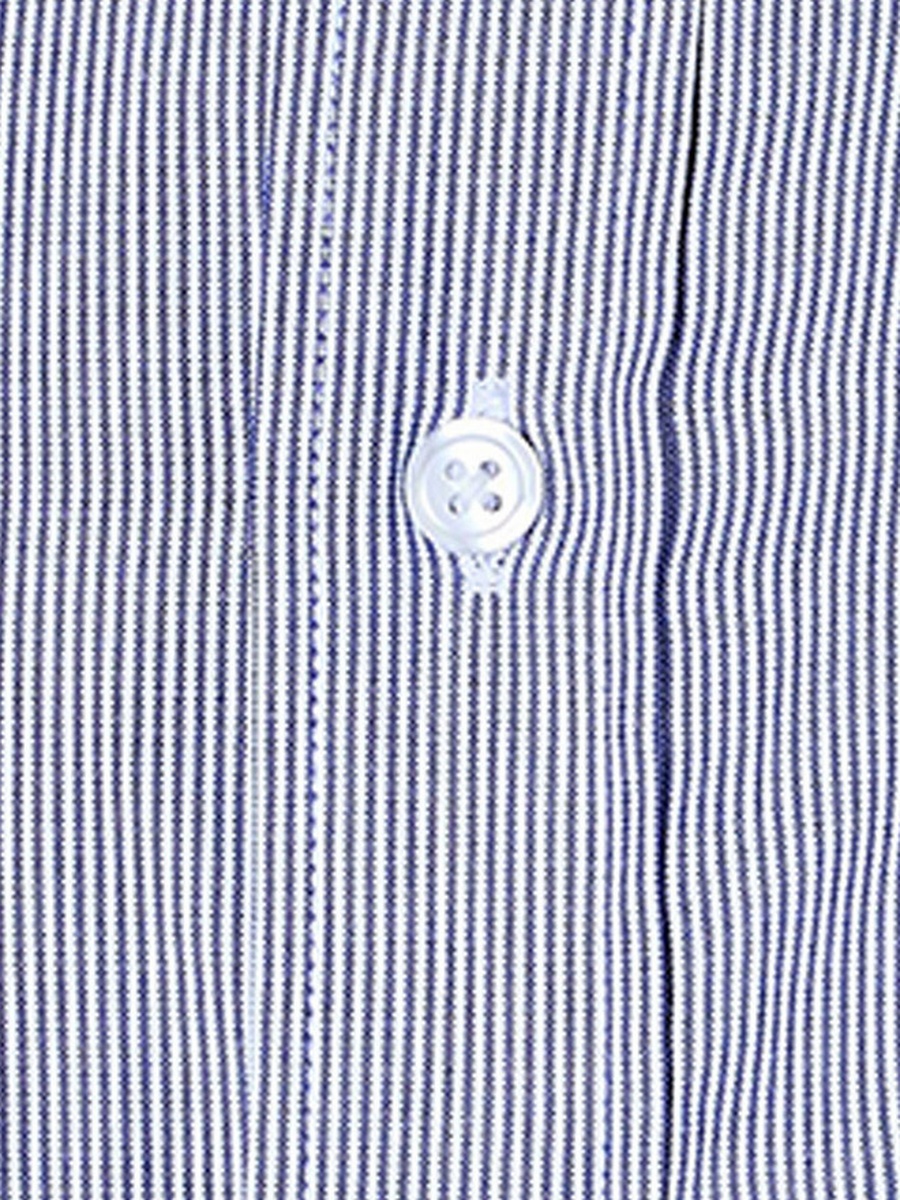 Regular Fit Collared Striped Long Sleeves Shirt