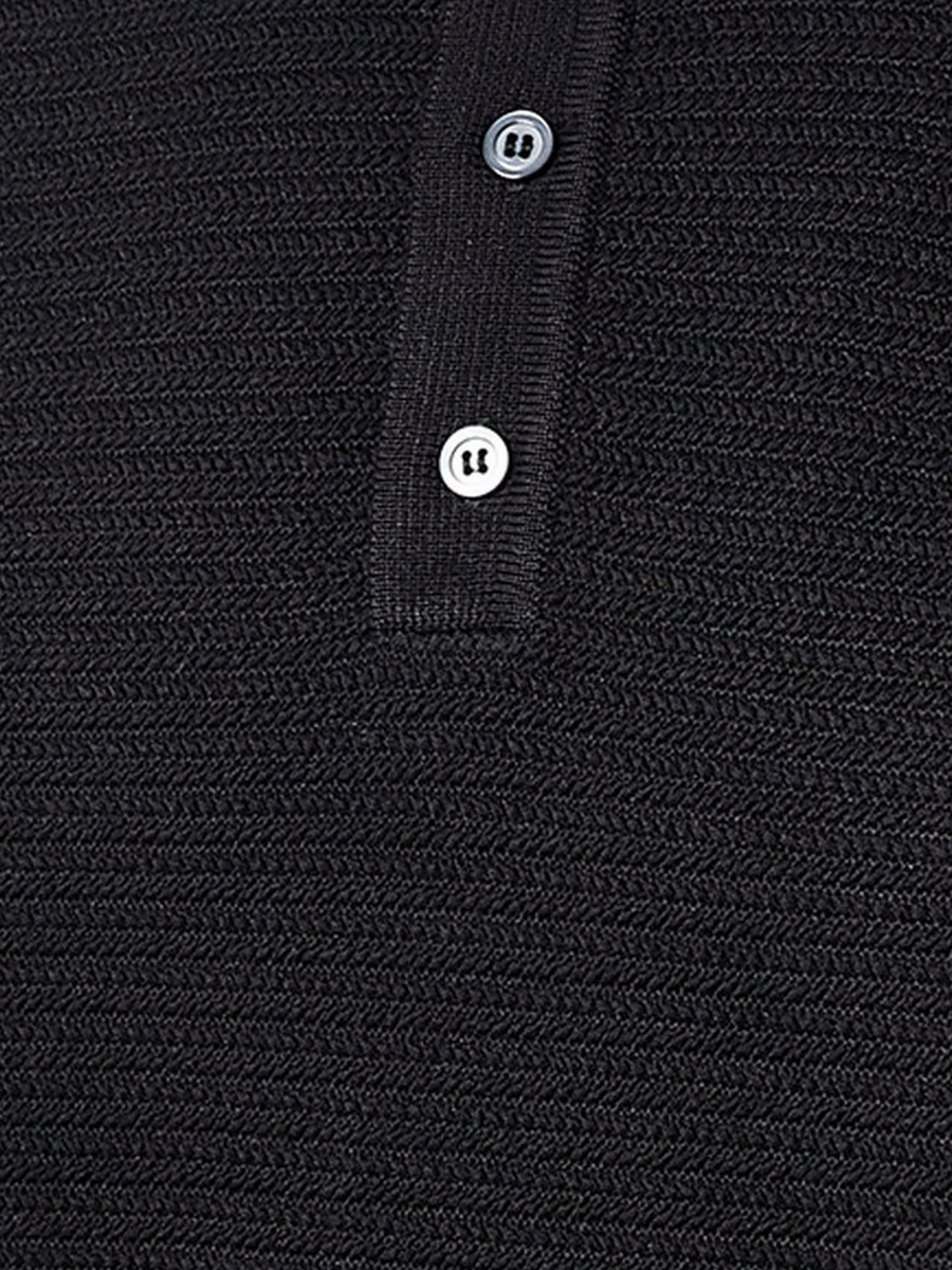 Short Sleeves Textured Polo T-Shirt