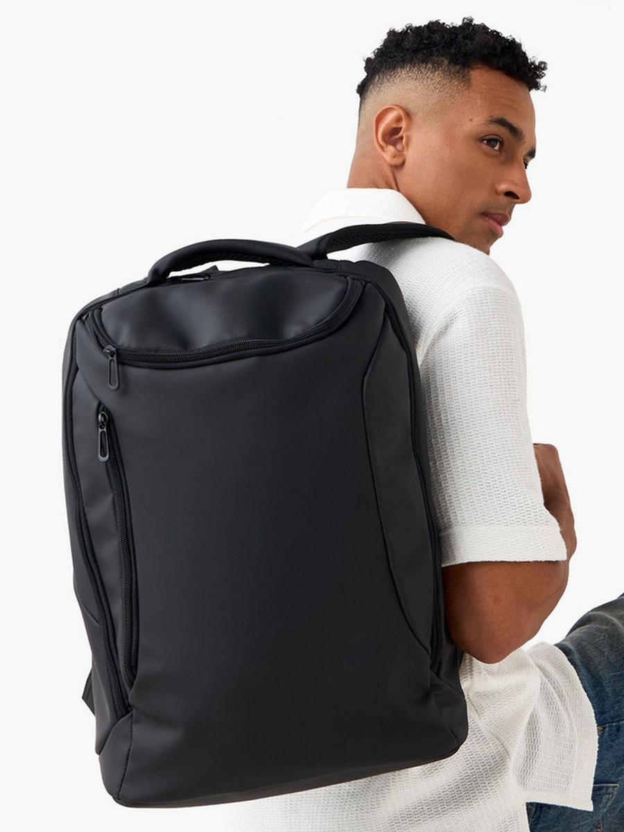 Men Padded Shoulder Strap Backpack