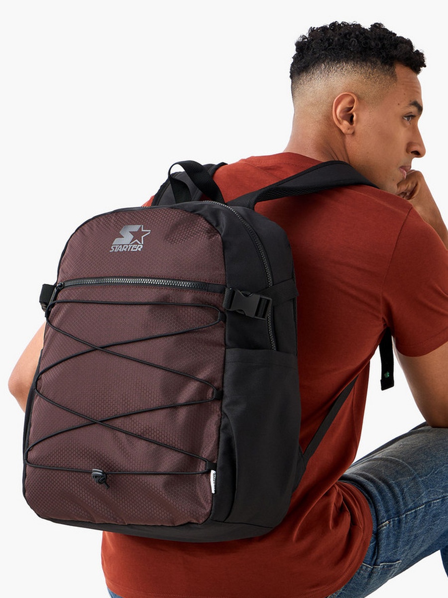 Men Bungee Cord Detail Backpack