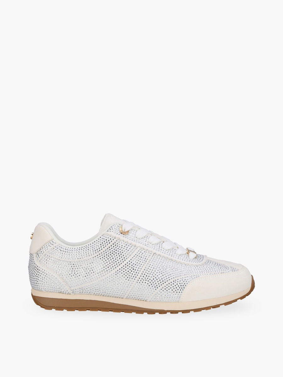 Women Embellished Lace-Up Ankle Sneakers