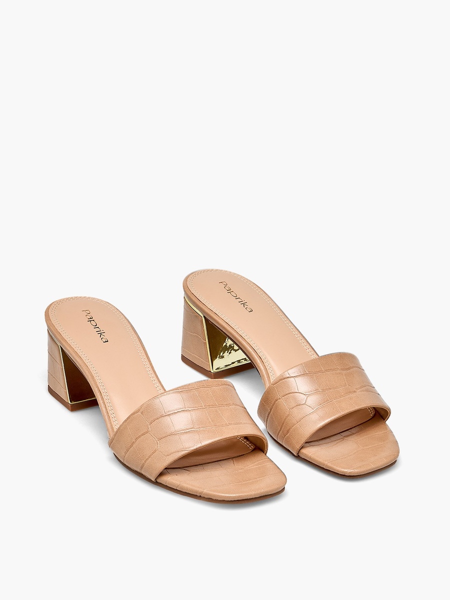 Women Slip-On Block Heel Sandals