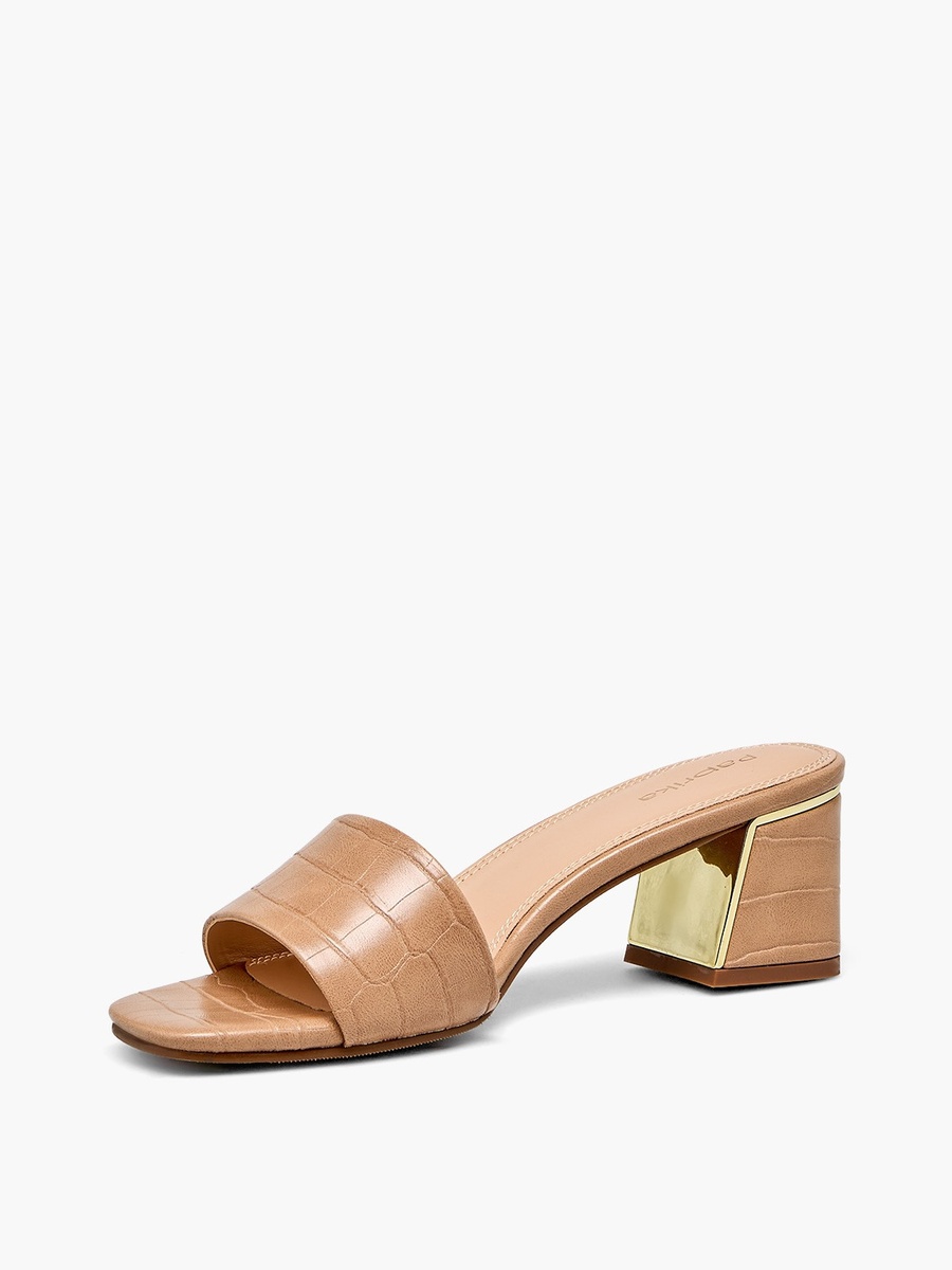 Women Slip-On Block Heel Sandals